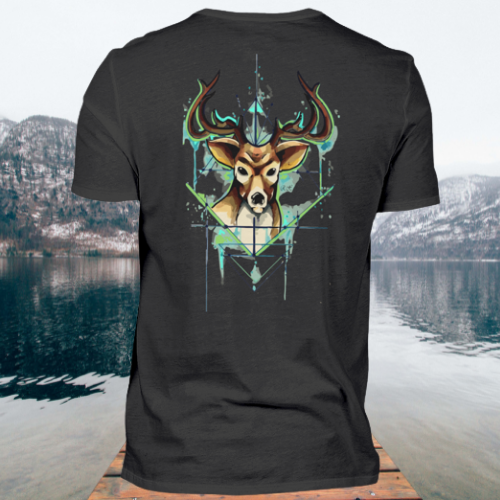Deerhead Color - Damen Premiumshirt