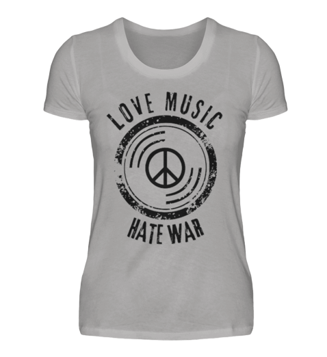 Love Music Hate War - Damen Premiumshirt
