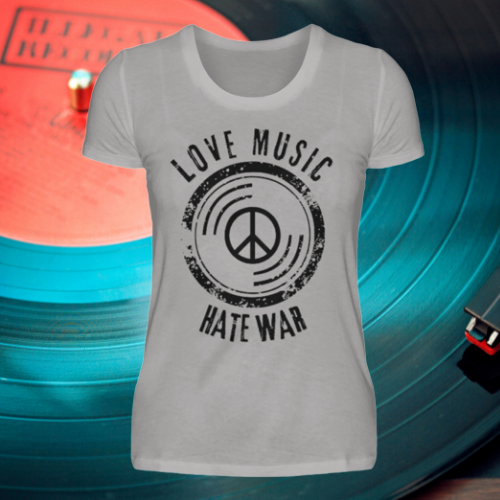 Love Music Hate War - Damen Premiumshirt