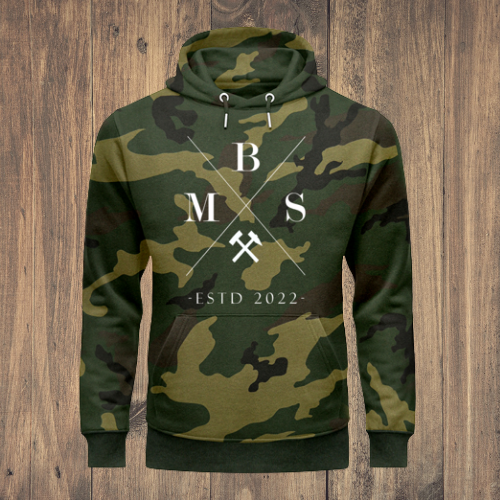 BMS BLEIB GEIL - Camouflage Organic Hoodie