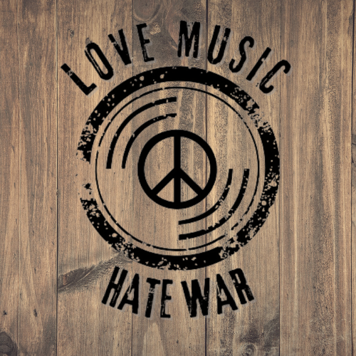 Love Music Hate War  - Unisex Organic Hoodie